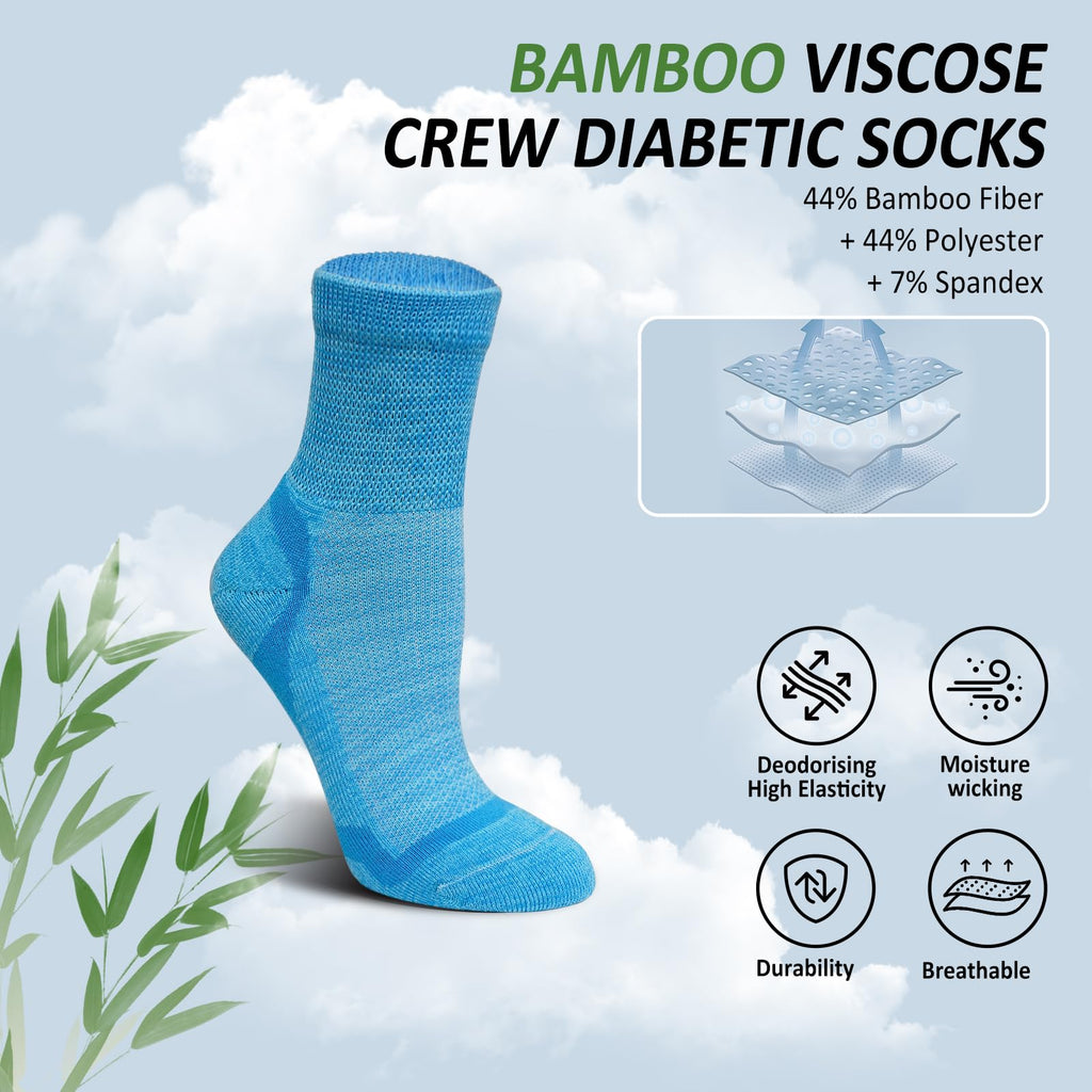 Bamboo Viscose Non-Binding Ankle Socks 5 Pairs J132660