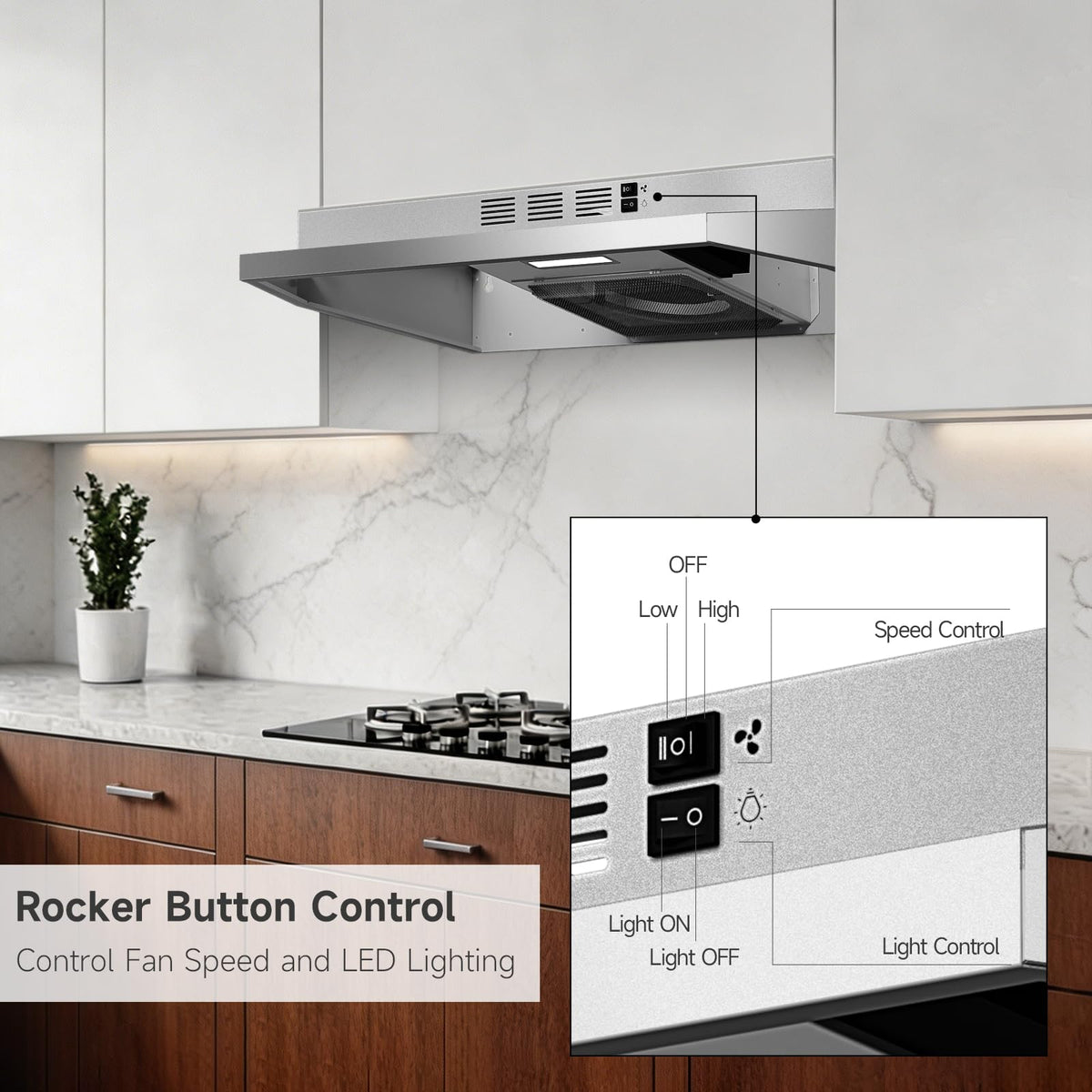 Stainless Steel Under Cabinet Range Hood A58230