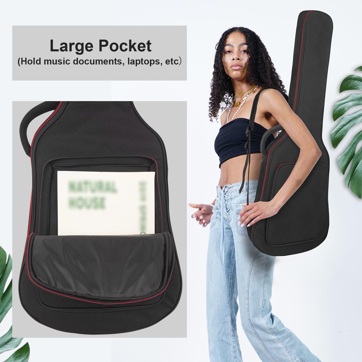 Black Padded Electric Guitar Bag Y224027