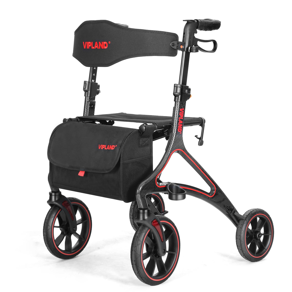 Carbon Fiber Lightweight Walker with Seat and Cane Holder P20751