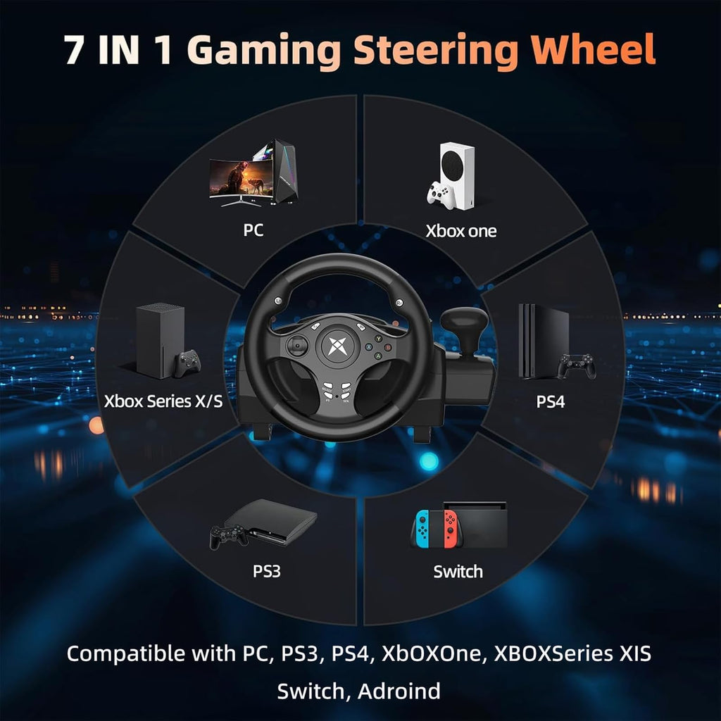 Gaming Steering Wheel with Pedals F62374