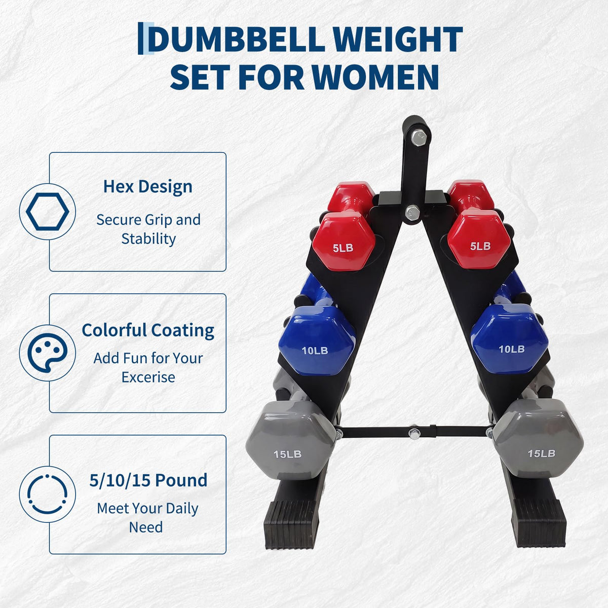 Neoprene Fixed Dumbbell Set I569776