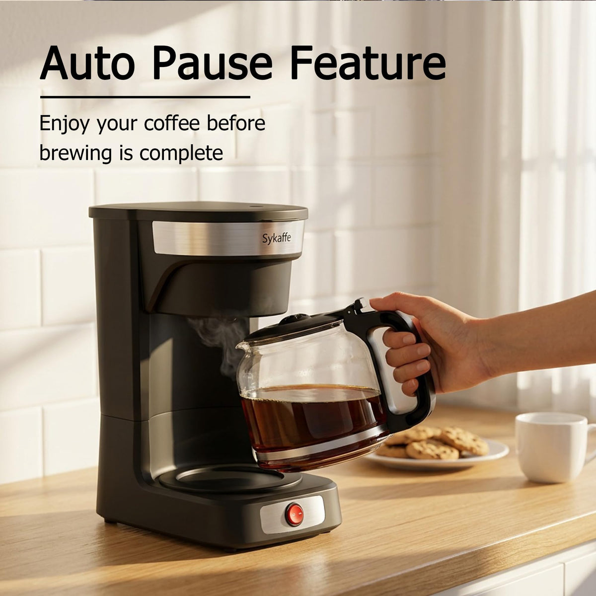 12 Cup Drip Coffee Maker with Reusable Filter O7344