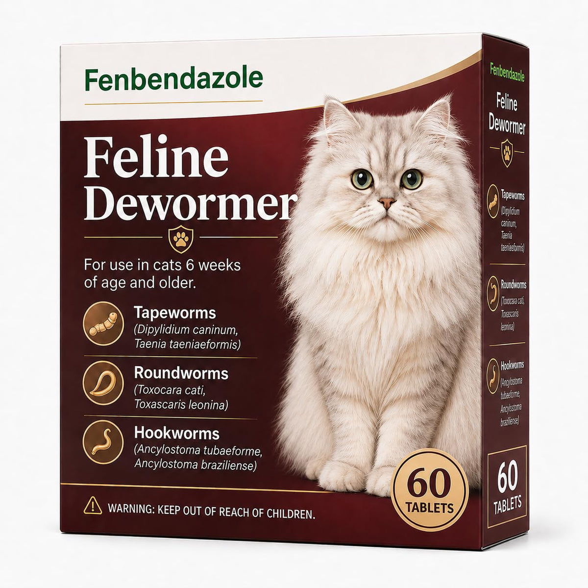 Cat Dewormer Tablets 60 Tablets W249901