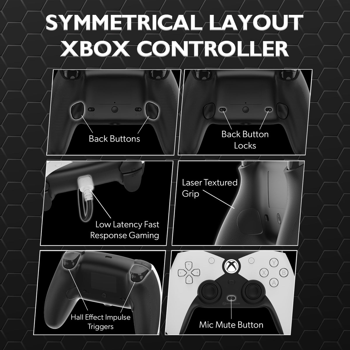 White Wired Controller with Hall Effect Joysticks Z319