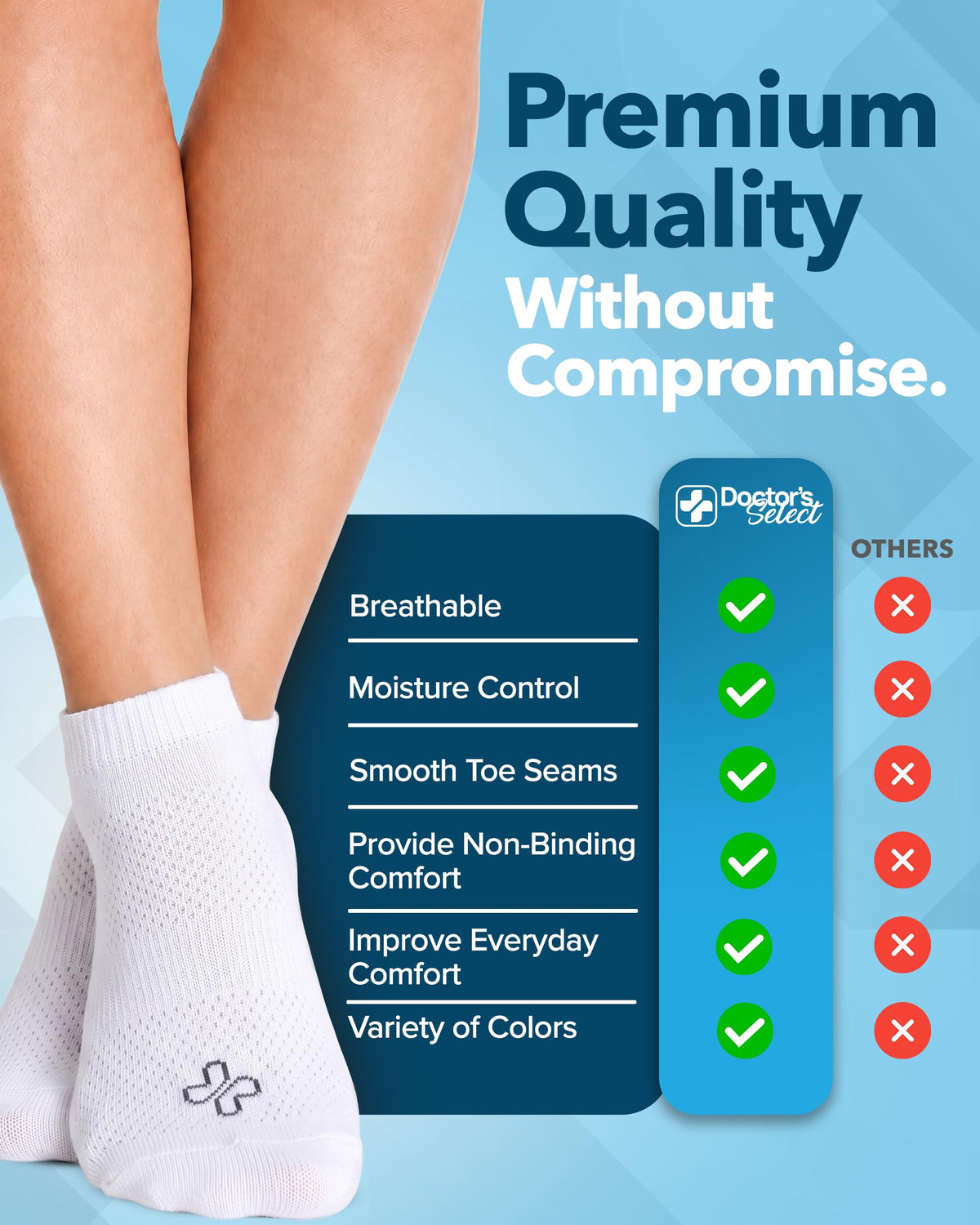 Viscose Bamboo Diabetic Socks 6 Pairs S1266
