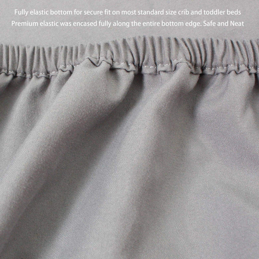 3-Pack Fitted Crib Sheets Set, 9" Deep Microfiber, Navy Blue Charcoal Gray M6234