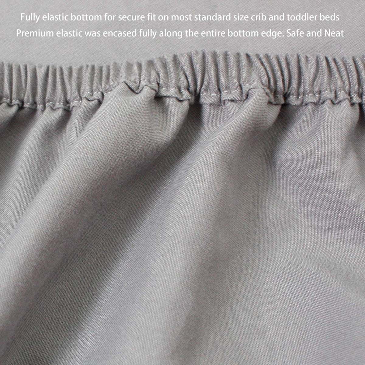 3-Pack Fitted Crib Sheets Set, 9" Deep Microfiber, Navy Blue Charcoal Gray M6234