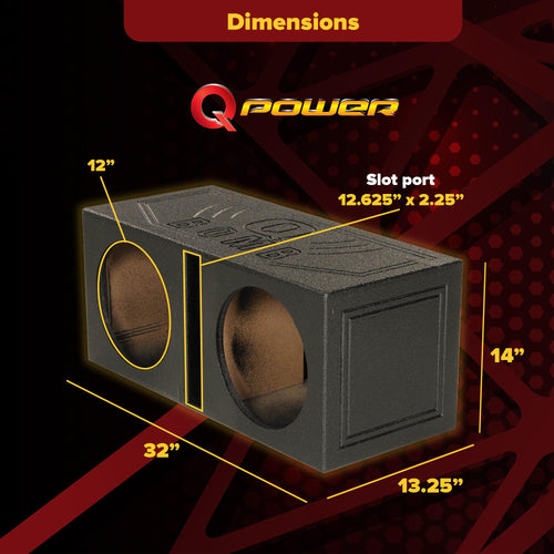 12" Dual Vented Subwoofer Box H127747