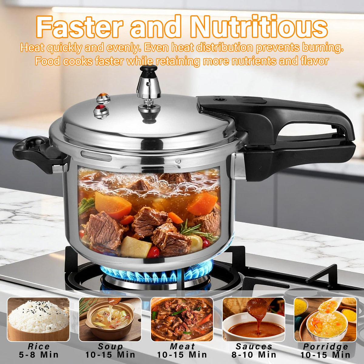 4.2 Quart Aluminum Stovetop Pressure Cooker A7697
