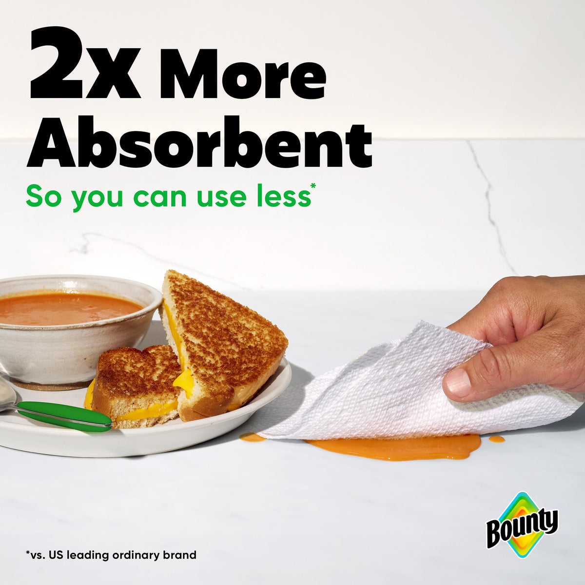 White Paper Towels, 2 Triple Rolls T960