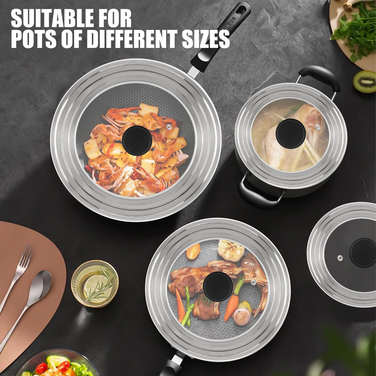 Universal Pan Lid for 11, 12 & 13 Inch Cookware L3752