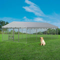 10×20FT Heavy Duty Chain Link Dog Kennel with Roof E374088