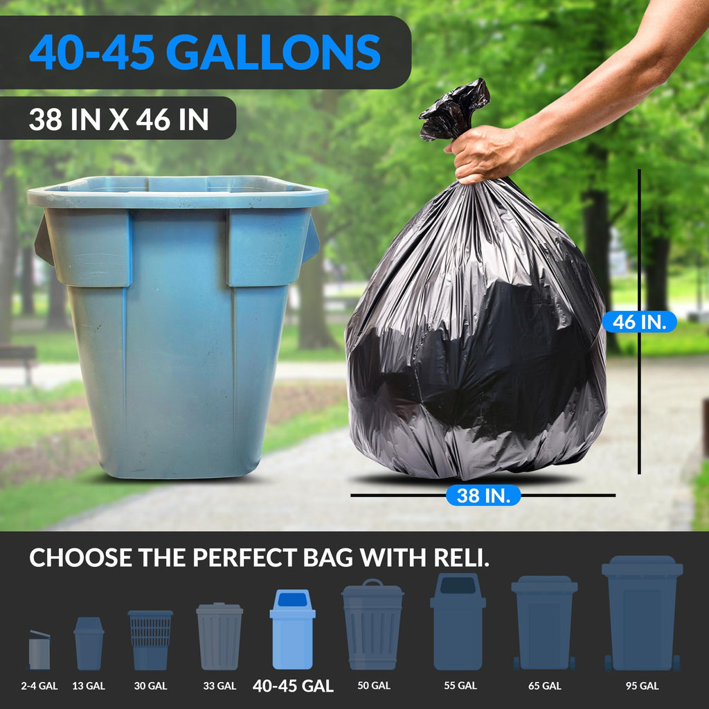 40 to 45 Gallon Heavy Duty Trash Bags A24648