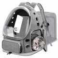 Breathable Cat Bubble Backpack Large Space Pet Carrier Backpack Expandable for Kitty Dog, Foldable Airline Approved Cat Backpack, Transparent PetTravel Backpack Up to 20 lbs (Green) (Grey) Q98557