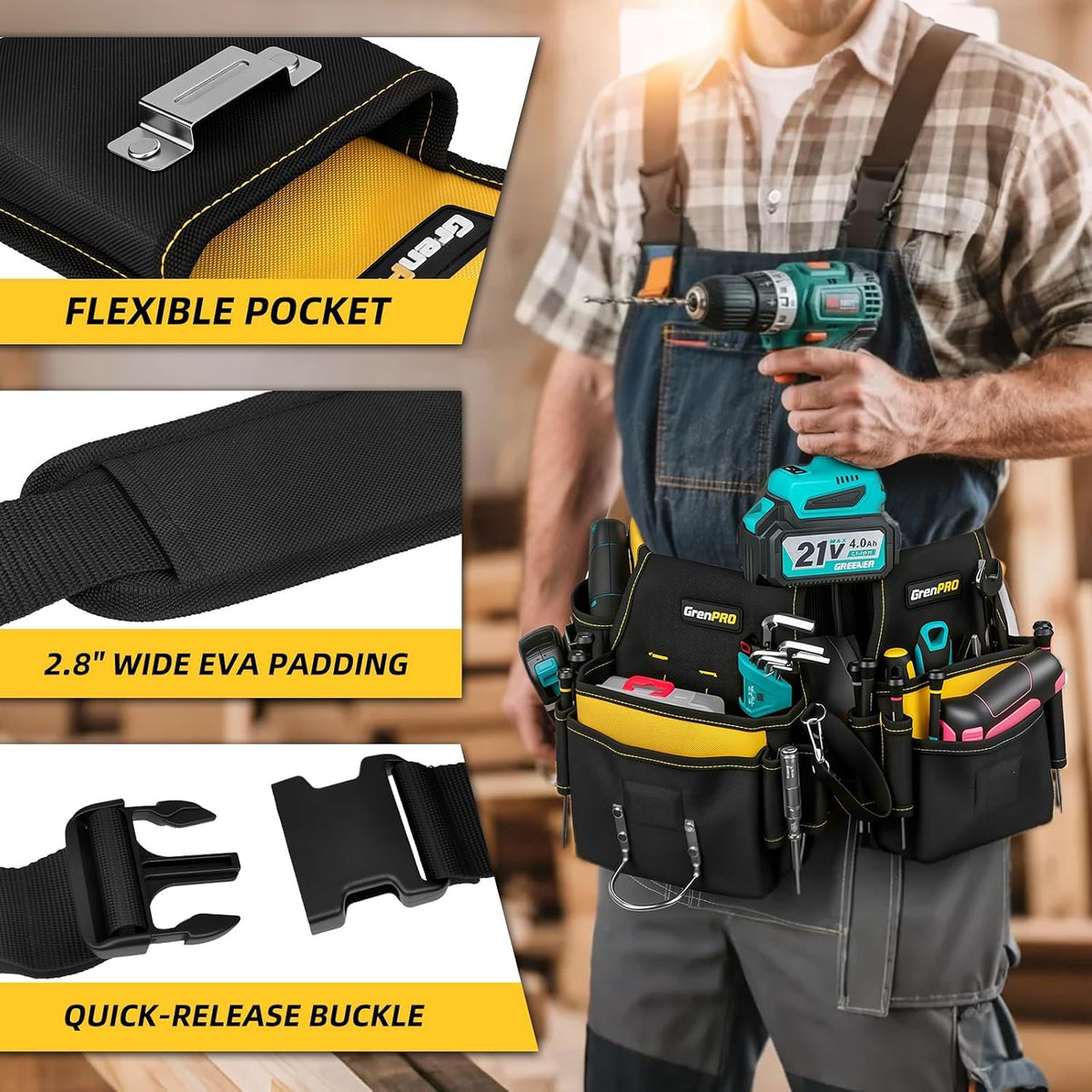 Magnetic 29 Pocket Tool Belt A39307