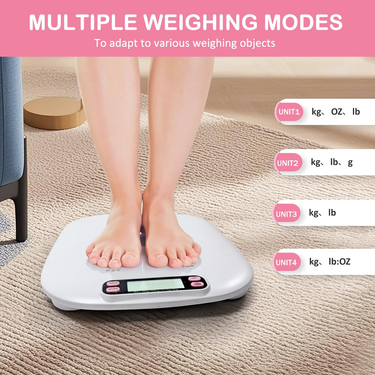 Portable Digital Pet Scale with Height Markings B861511