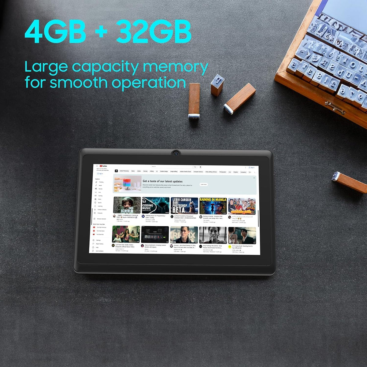Android Tablet 10 inch 6GB RAM 32GB ROM Quad-core G6283