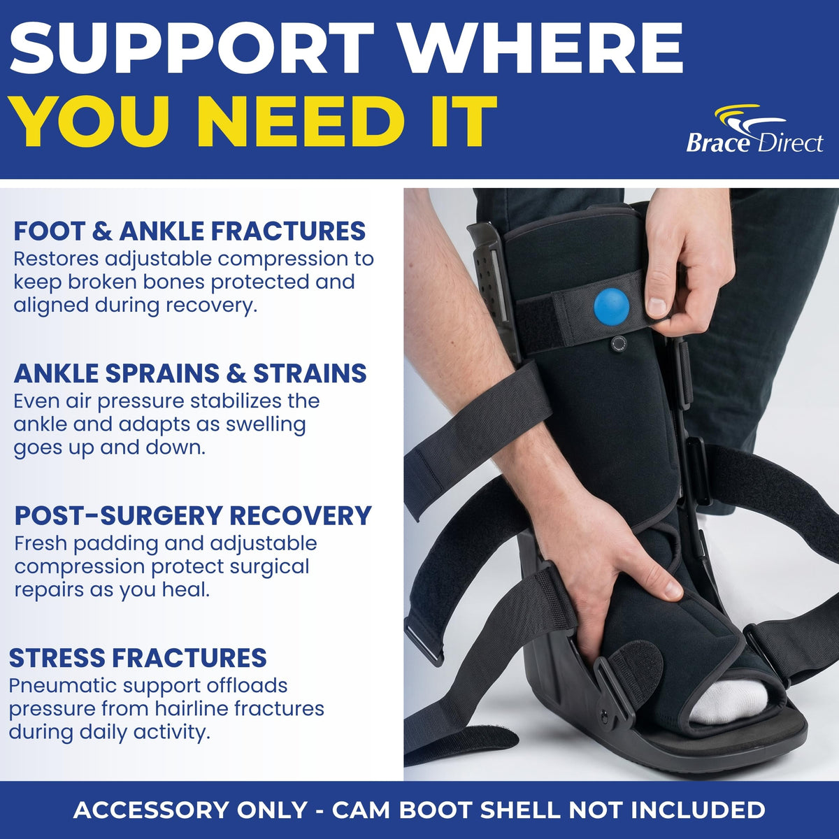 Tall Walking Boot Replacement Liner with Air Pump Bladder K6660