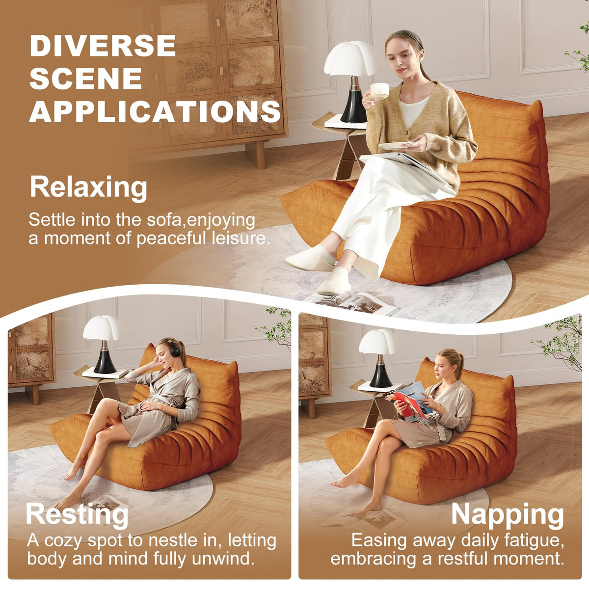 Memory Foam Bean Bag Sofa W278263
