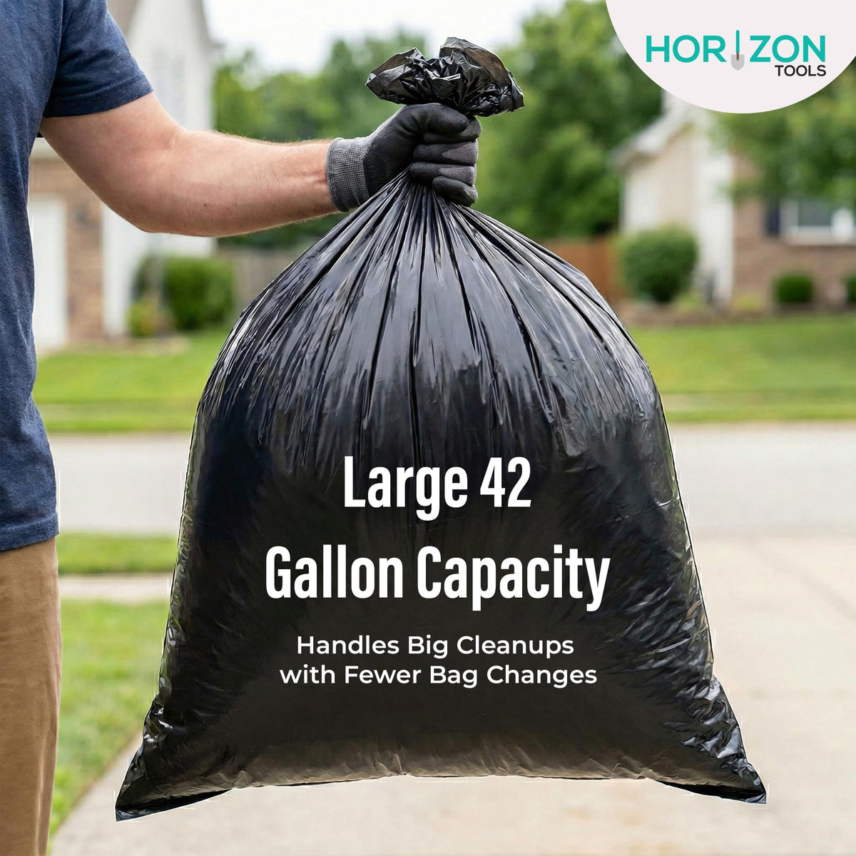 42 Gallon 3 Mil Black Heavy-Duty Trash Bags F59656