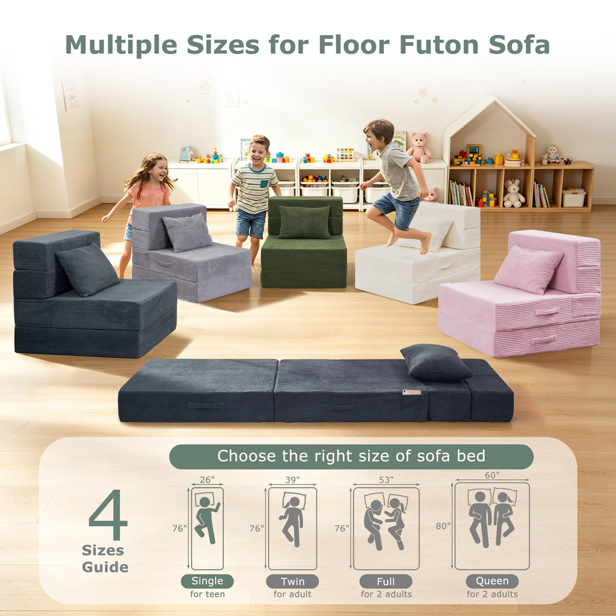 Folding Convertible Sofa Bed with Bag J5165