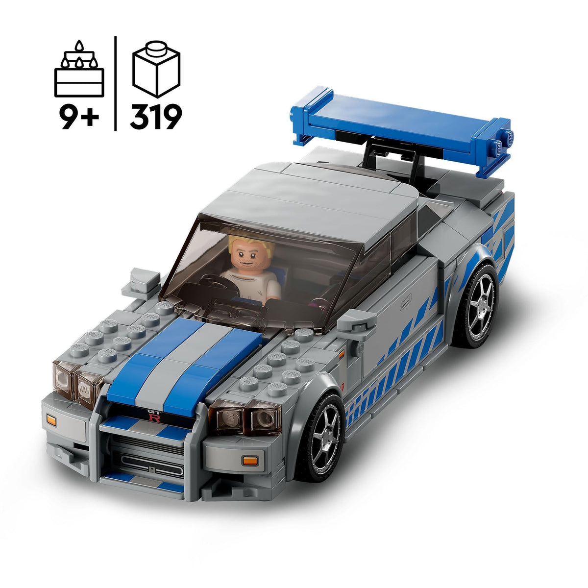 Nissan Skyline GT-R R34 Race Car Toy Building Kit D951