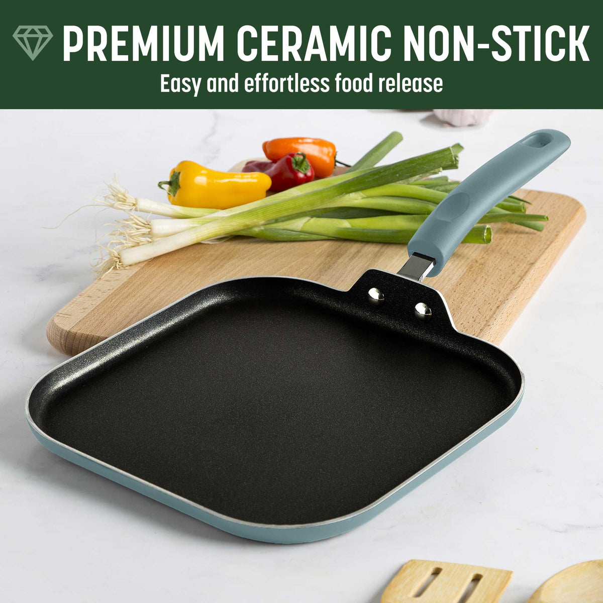 Turquoise 12-Piece Ceramic Nonstick Cookware Set C4210