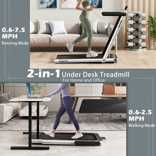 2 in 1 Folding Electric Treadmill A551870