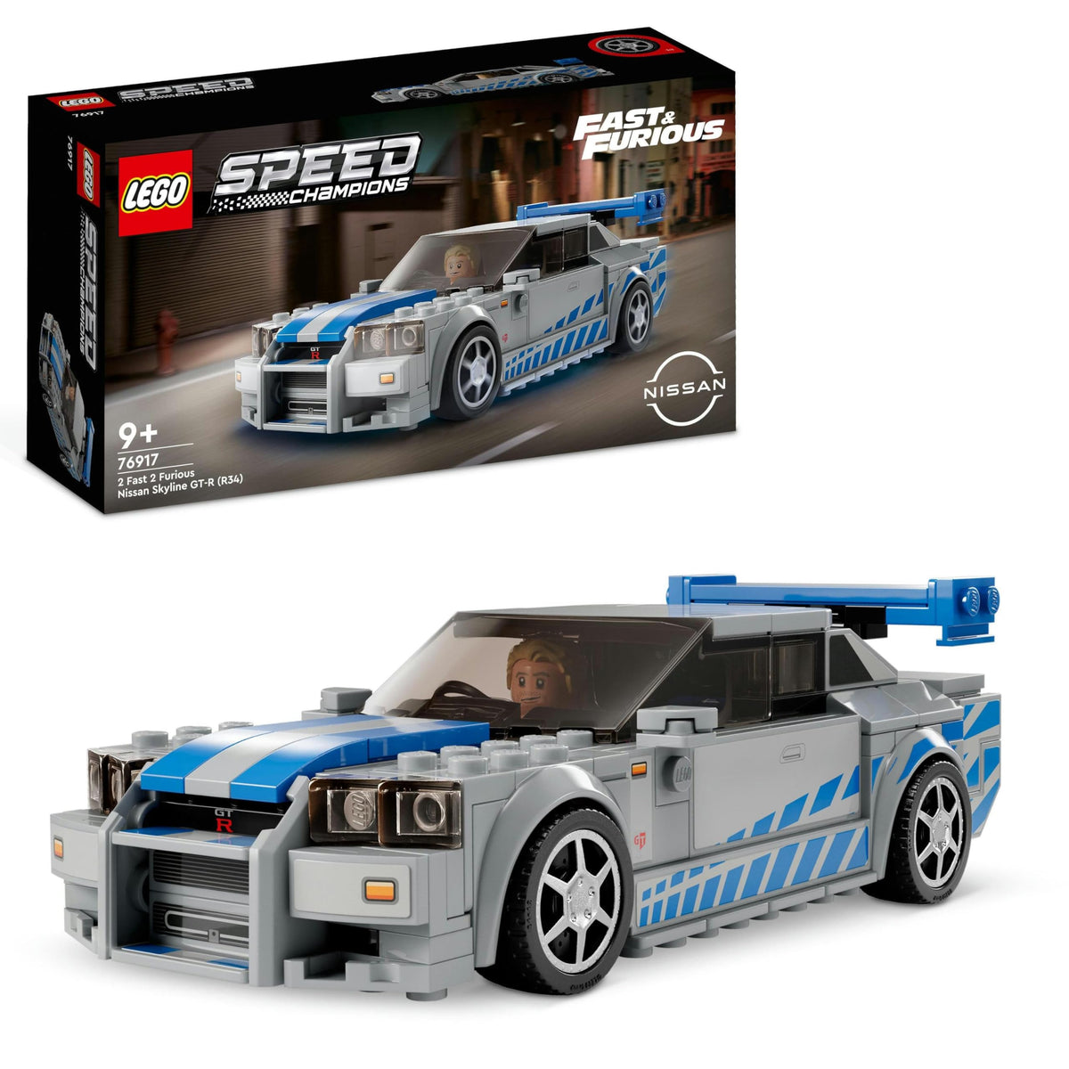 Nissan Skyline GT-R R34 Race Car Toy Building Kit D951