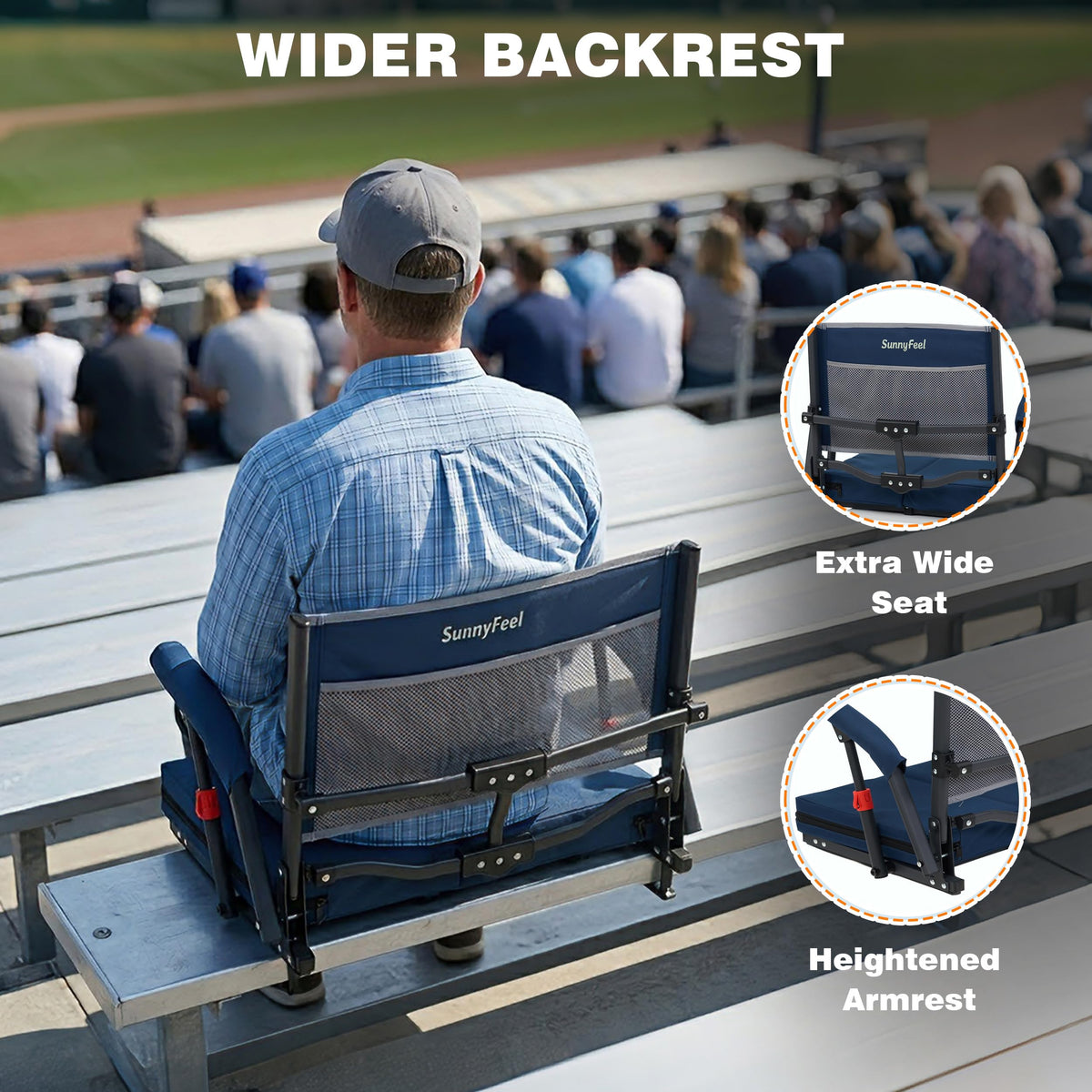 Folding Stadium Seats with Back Support and Cushion U228