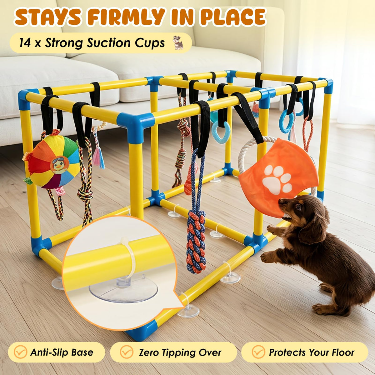 Puppy Play Gym with 14 Hanging Toys C781150