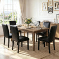 Black PU Leather Dining Chairs Set of 6 O294