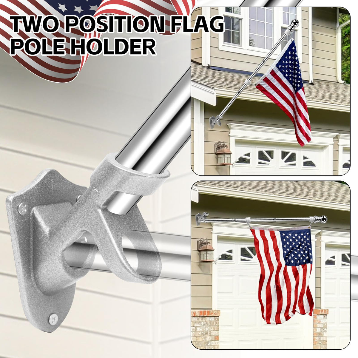 5 FT Flag Pole Kit with 3x5ft American Flag Stainless Steel S253