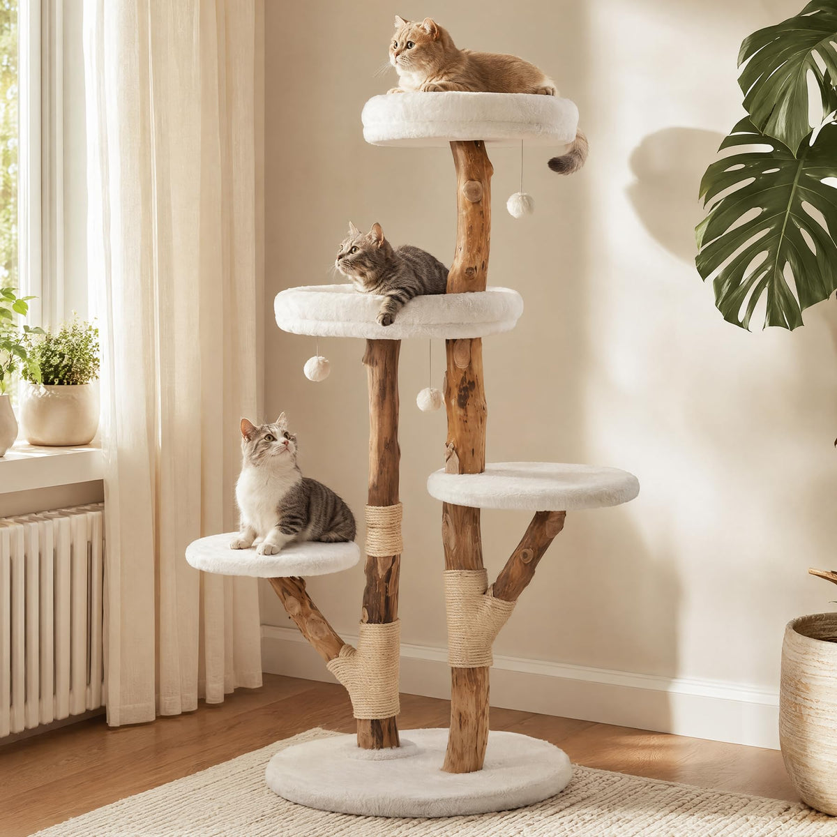Cat Tree Tower with Scratching Post T947942