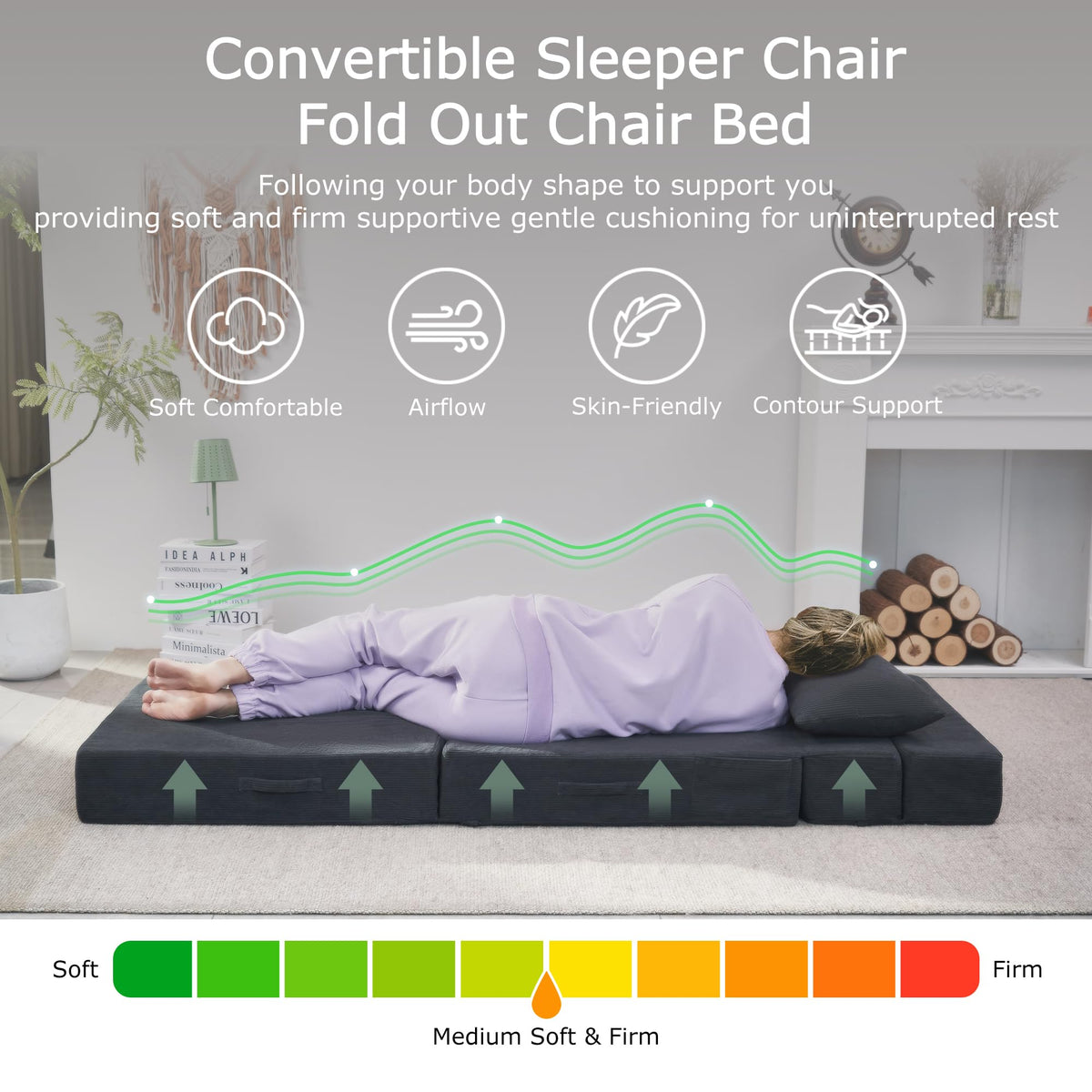 Folding Convertible Sofa Bed with Bag J5165