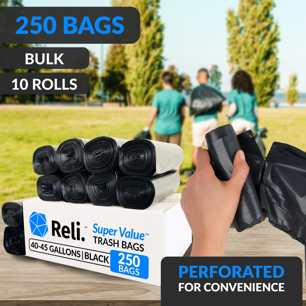40 to 45 Gallon Heavy Duty Trash Bags A24648