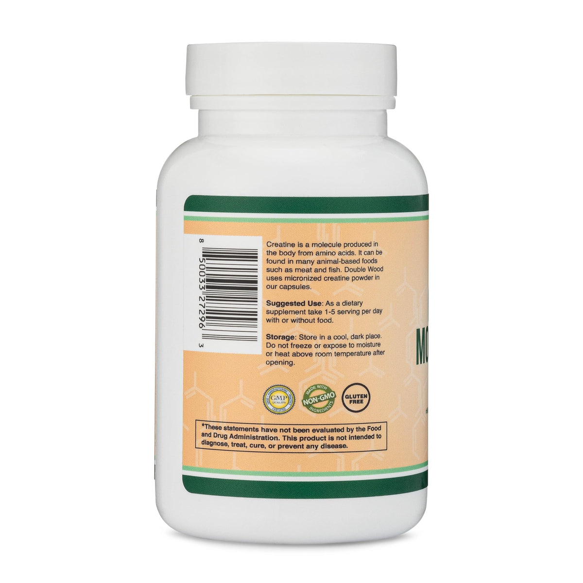 Creatine Monohydrate Capsules 1,000mg Vegan 120 Capsules L98924