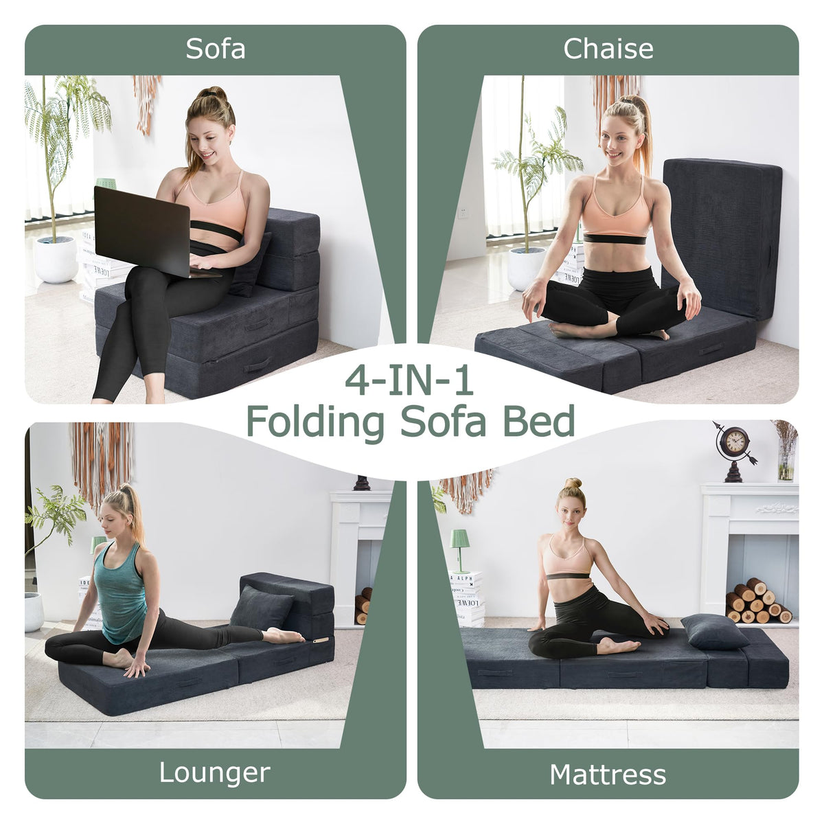 Folding Convertible Sofa Bed with Bag J5165