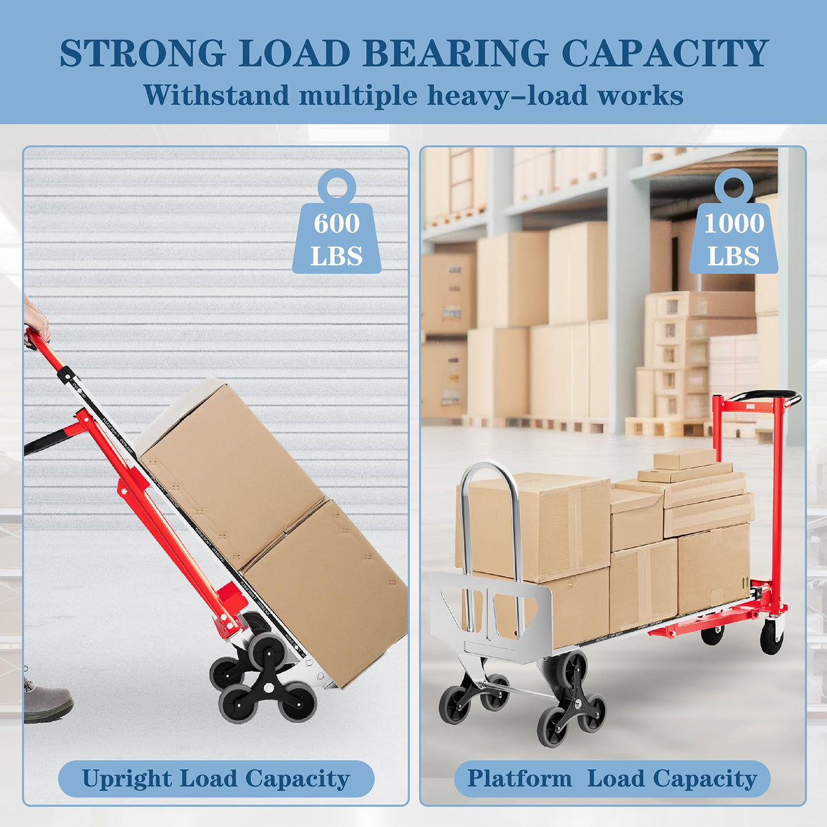 1000 lb Aluminum Steel Convertible Hand Truck P770