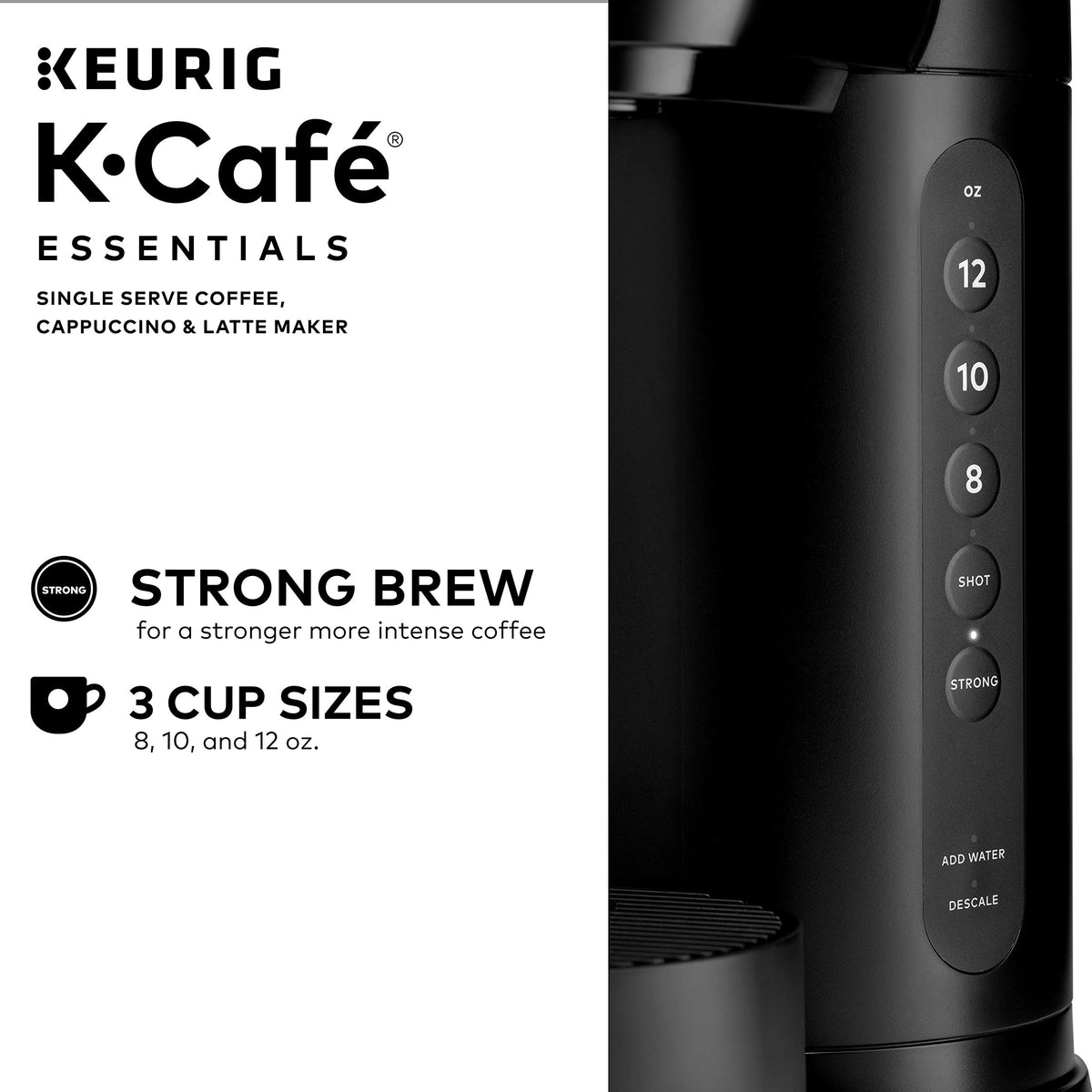 Single Serve Coffee, Latte and Cappuccino Maker, Black Q3410