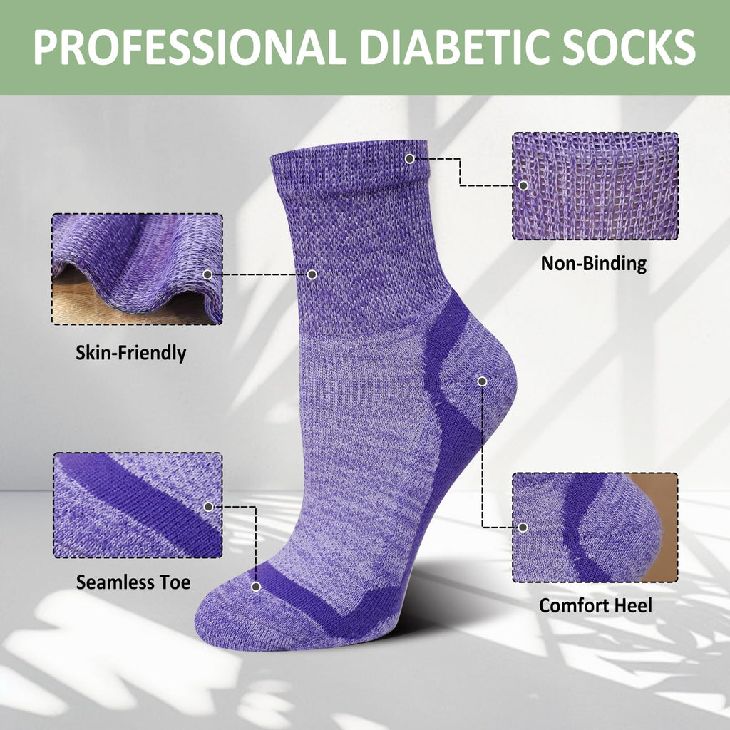 Bamboo Viscose Non-Binding Ankle Socks 5 Pairs J132660
