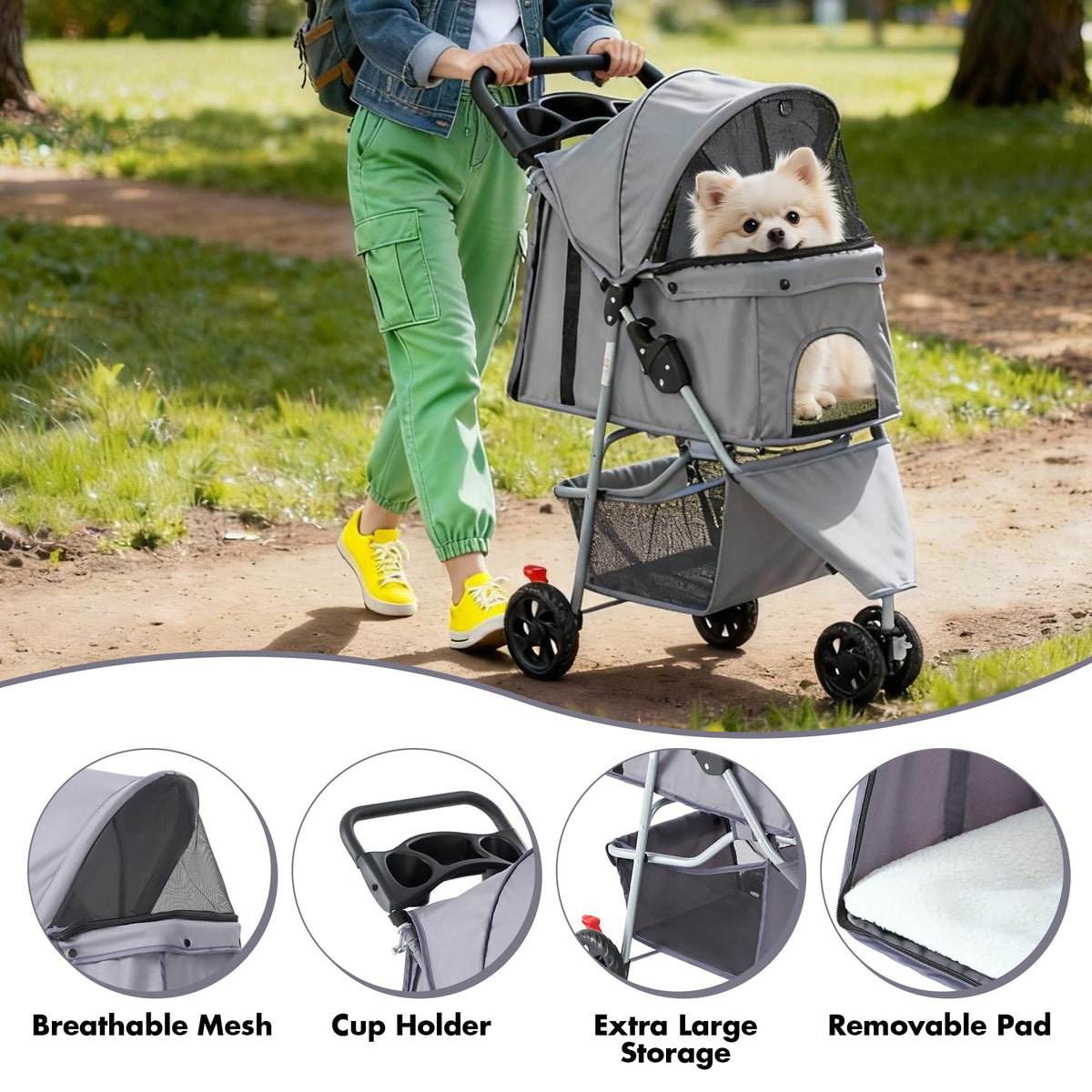 3 Wheels Pet Stroller S421