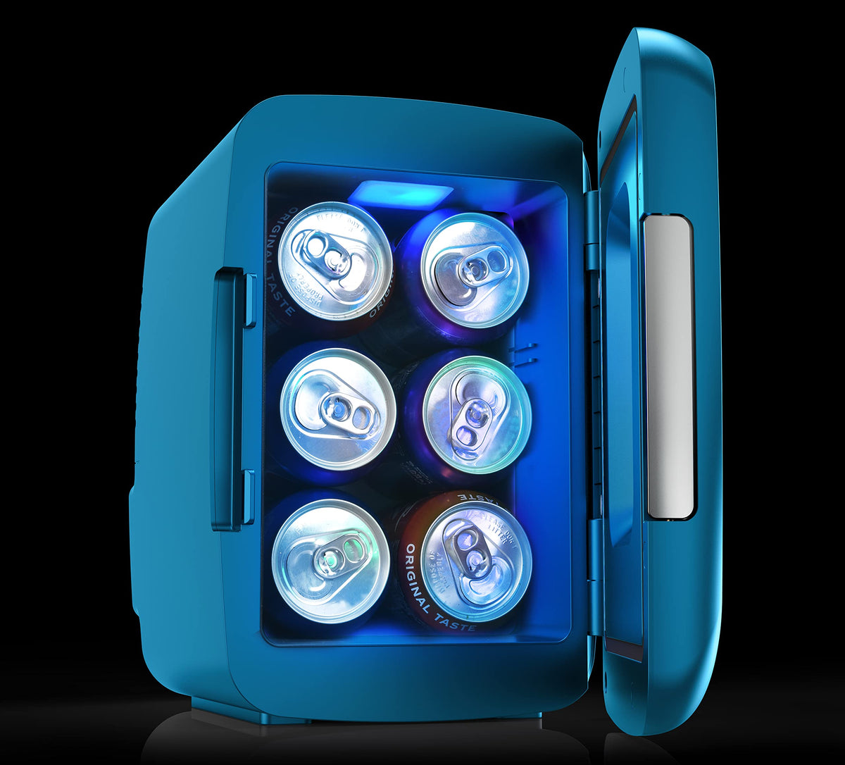Gaming Light Up Mini Beverage Refrigerator 6 can 4 liters Blue S897