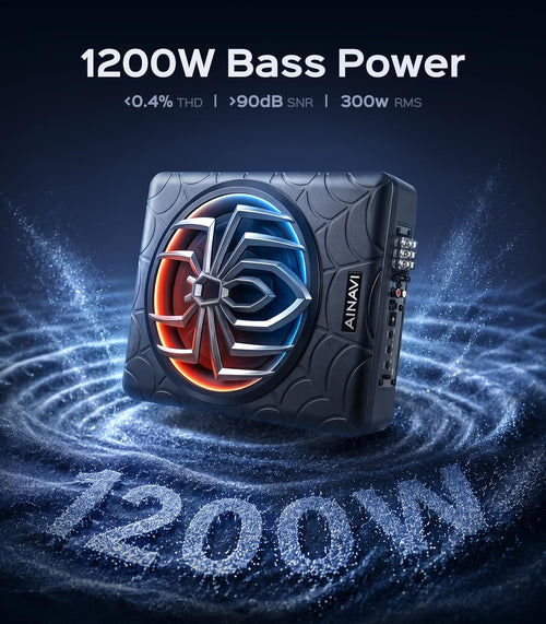 1200W 10" Powered Underseat Subwoofer with Amp C430