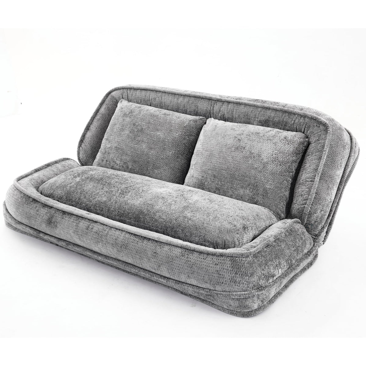 Light Gray Folding Floor Sofa Bed A756741
