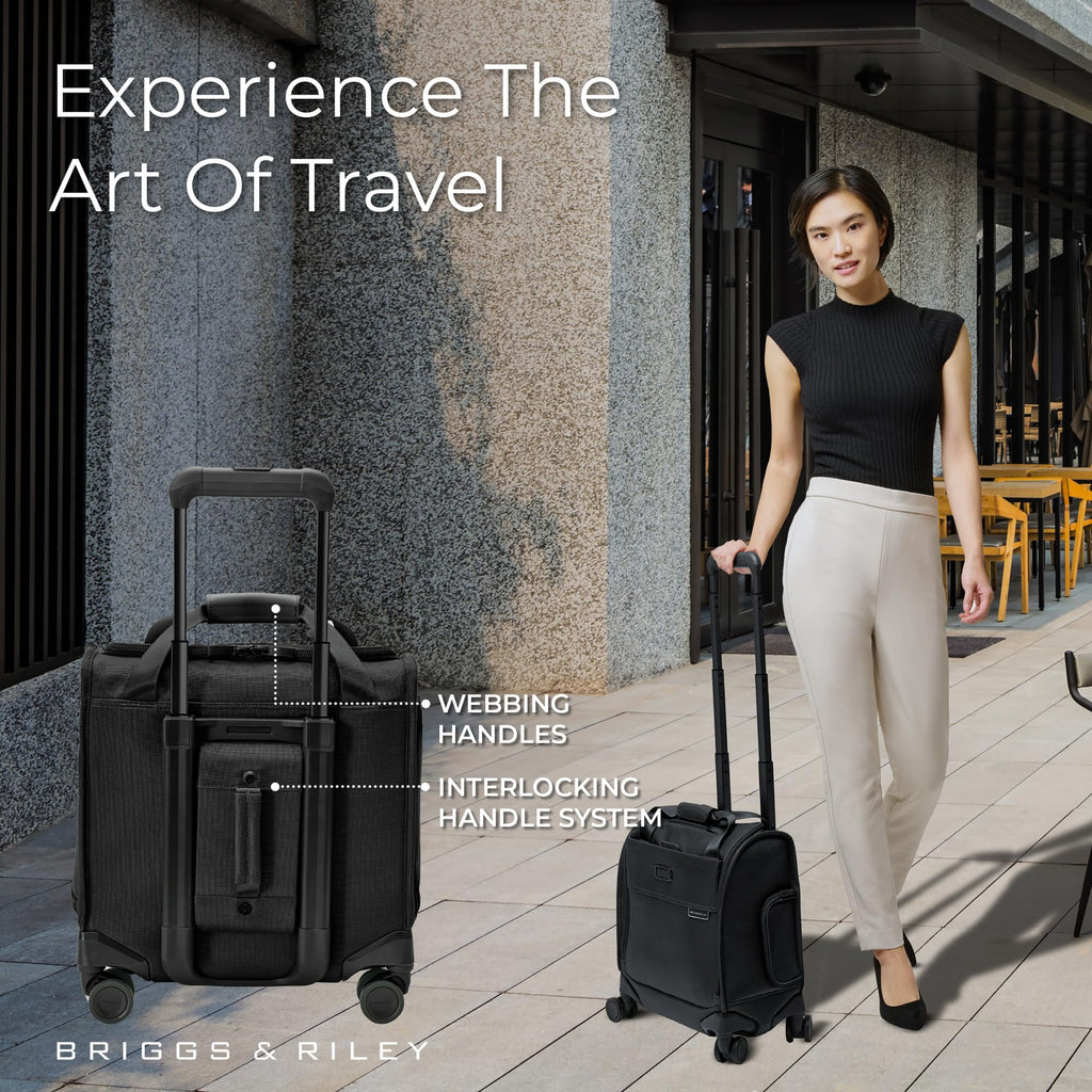 Black Softside Carry On Spinner Luggage D9416